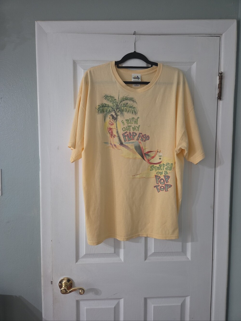 Vintage Y2K Jimmy Buffett Margarittaville Men's Tee "Blew Out My Flip Flop." 2XL